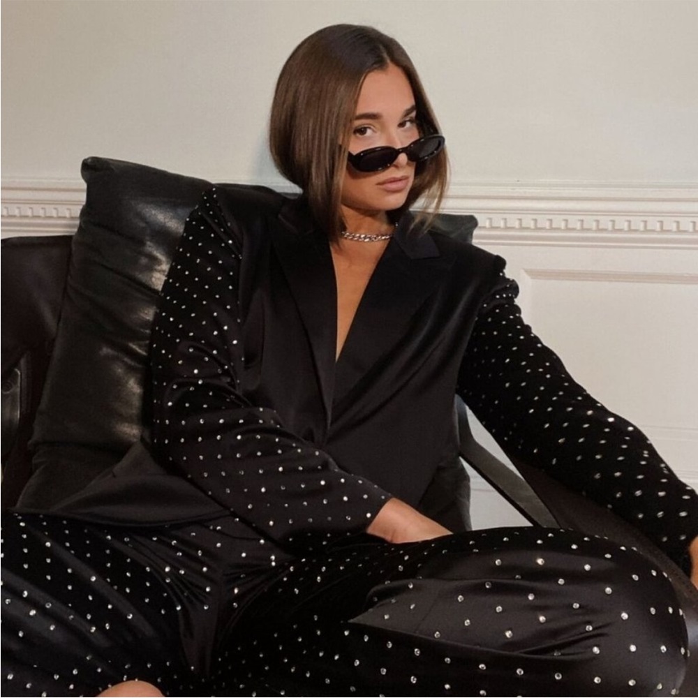 DANIELLE BERNSTEIN Black Studded Jumpsuit